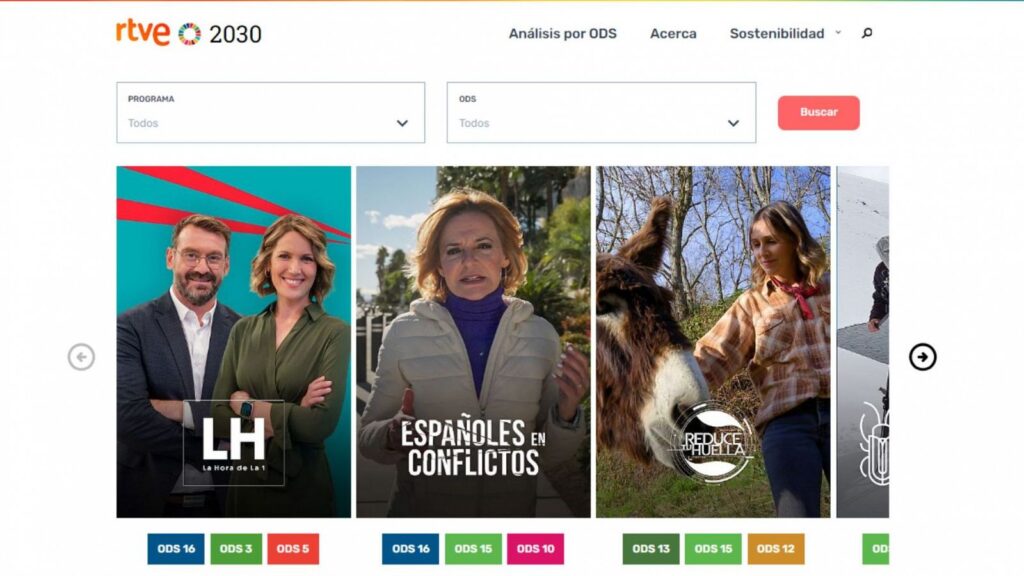 TVE dedica más de la mitad de su tiempo a asuntos de la Agenda 2030