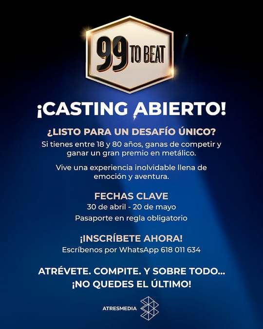 Comienza el casting para participar en ’99 to beat’, nuevo concurso de Antena 3